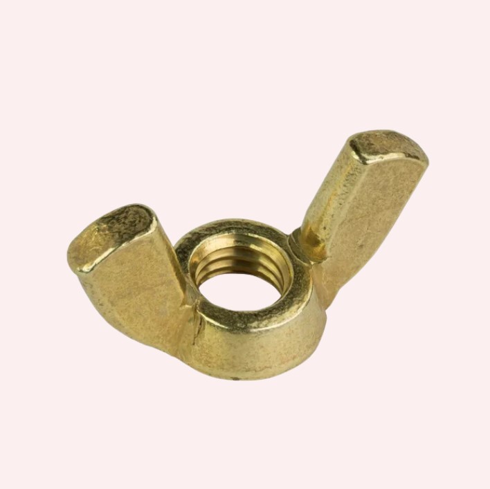 Heavy Duty Brass Wing Nuts Oversized Wings, High Strength Hand Tightening Nuts for Industrial Machinery Heavy Equipment and Structural Applications